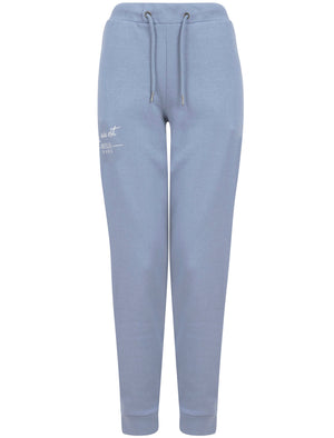 Serafina Motif Brushback Fleece Cuffed Joggers in Infinity Blue - Weekend Vibes