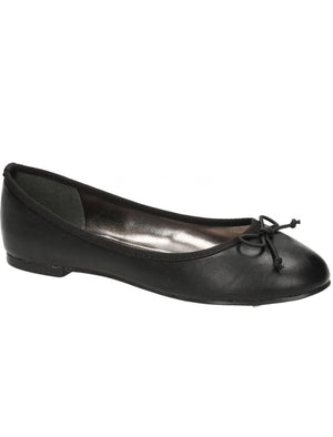 Esme Bow Trim Ballet Pumps in Black