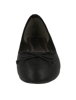 Esme Bow Trim Ballet Pumps in Black