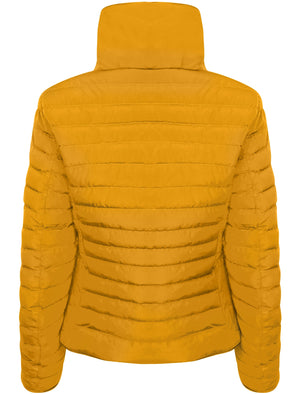 Honey 2 Funnel Neck Quilted Jacket in Old Gold - triatloandratx