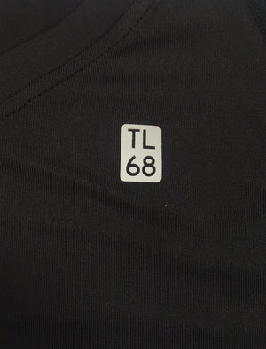Retton Mesh Panel Stretch Jersey T-Shirt in Black - triatloandratx Active