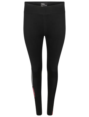 Wagner Floral Panel Workout Leggings in Black - triatloandratx Active