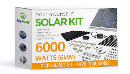 6kW Solar Panel Installation Kit - 6000 Watt Solar PV 