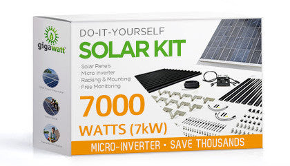 7000 Watt (7kW) DIY Solar Panel Kit + Microinverters
