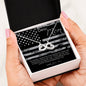Army Mom - USA Flag - Infinity Hearts Necklace