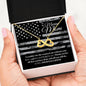 Marine Daughter Mom Infinity Heart Necklace