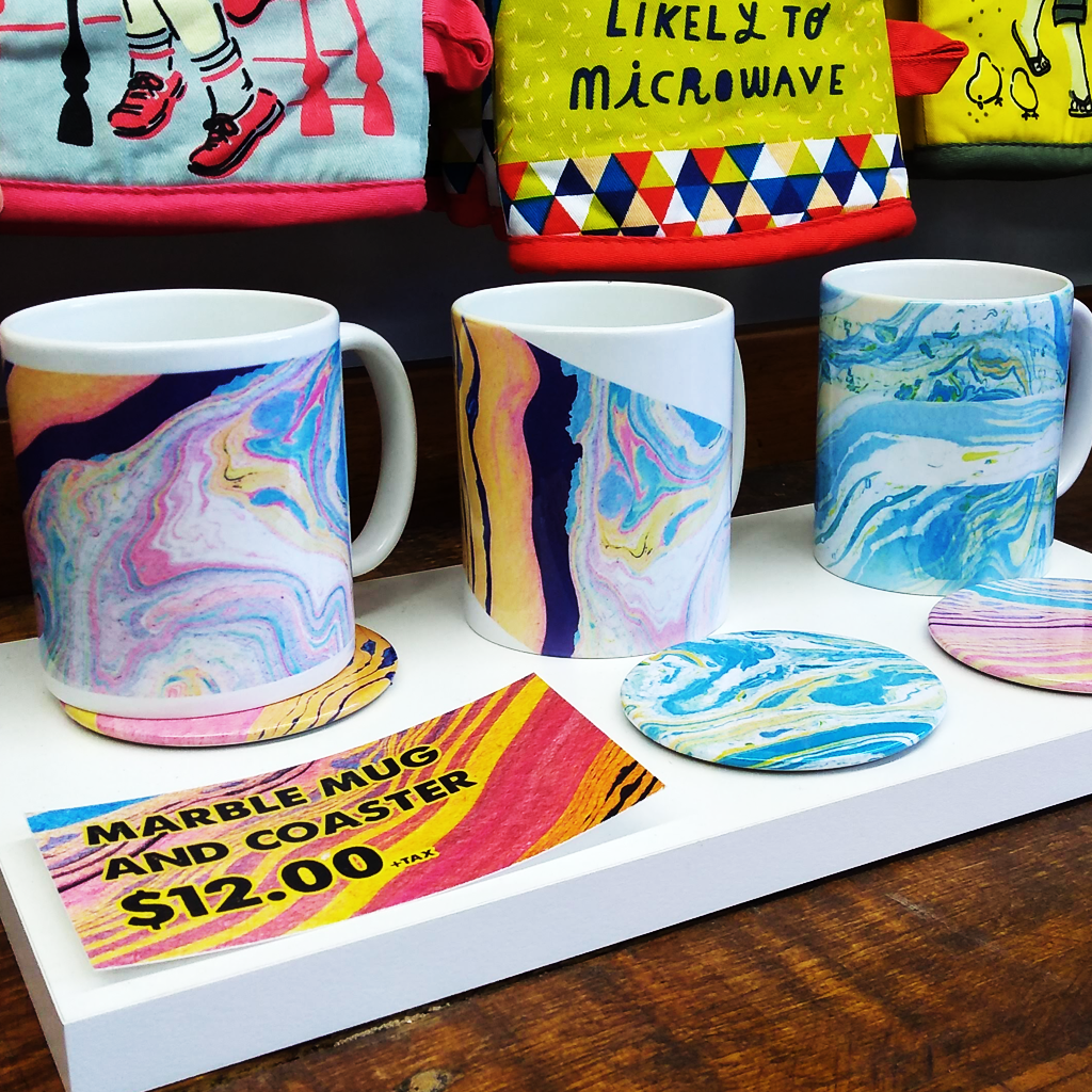 Marble Heat Transfer Mugs Give Gift To Coffee Drinker
