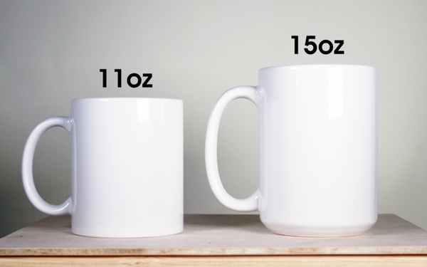 Different Custom Blank Tea Mug Sizes 