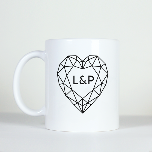 Customize Mug For Valentine's Day Write Your Own Initials