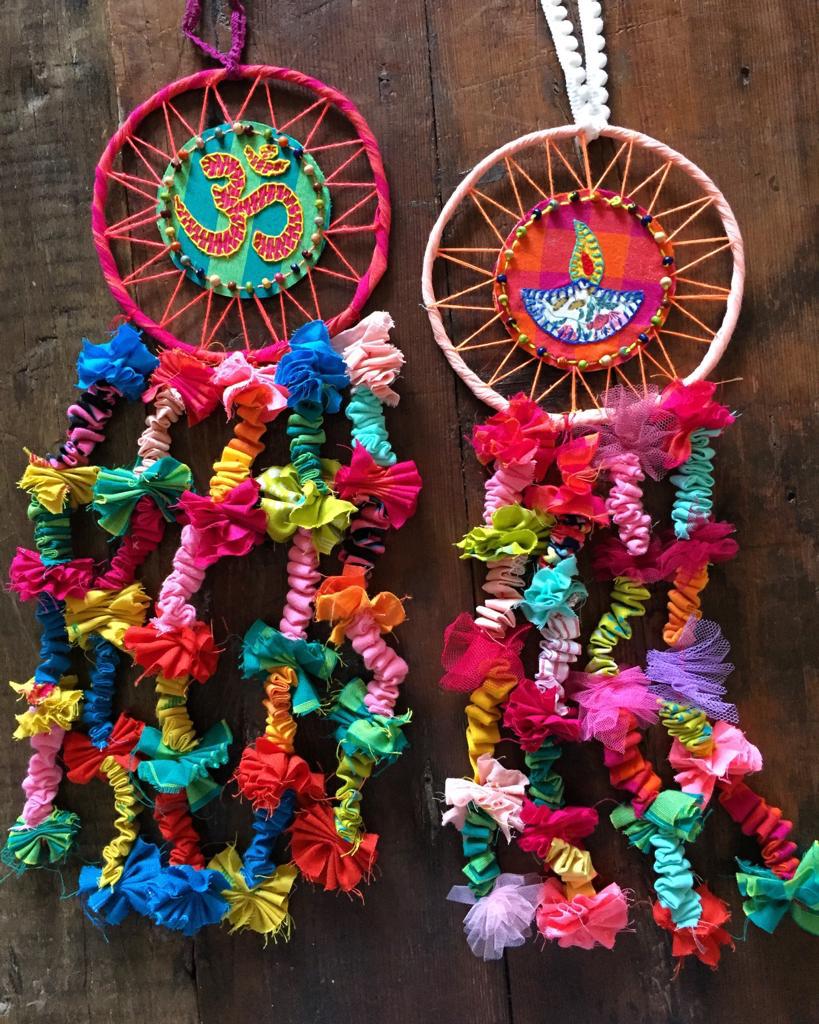 Buy Pearl White Dream Catcher - Folk Handicrafts Online in India