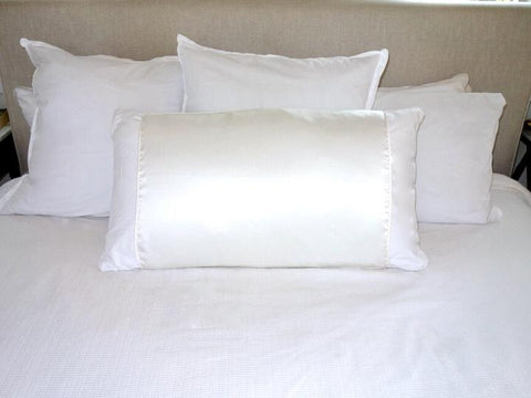 Off White Silked Pillow Case Sleeve Silk