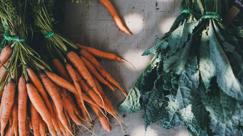 carrots and greens