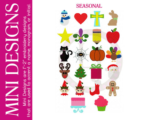 Personalization Options- Mini Designs- Seasonal 