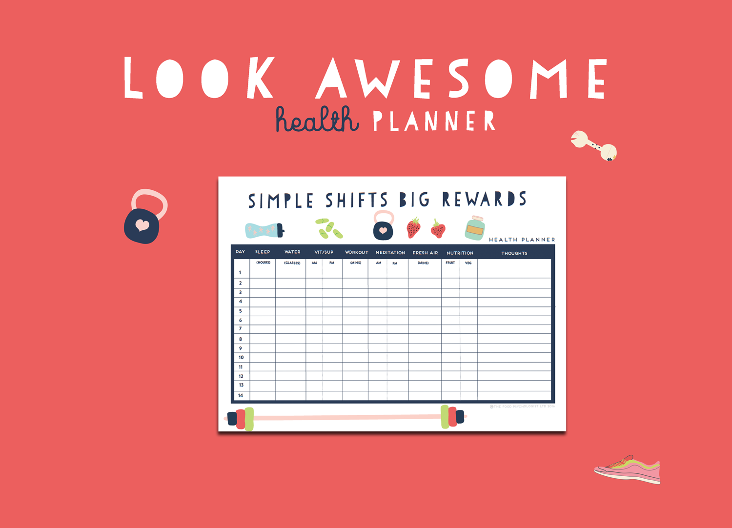 Look Awesome Health Planner