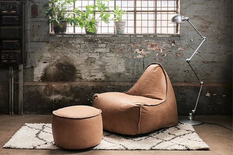 RETROit leather beanbag chair