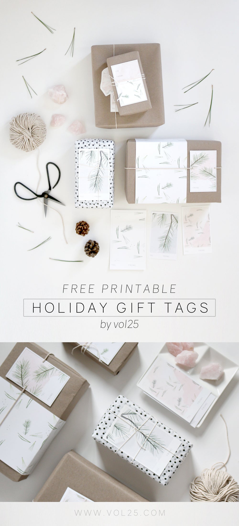 free printable holiday tags by vol25