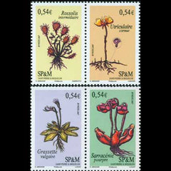 St Pierre Carnivorous plants stamps