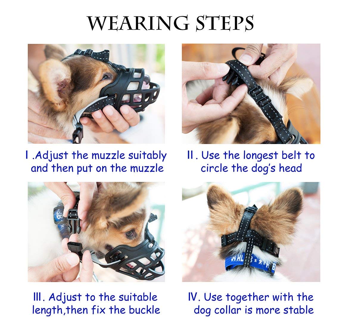 Silicone Dog Muzzle With Adjustable Straps | Store Paws