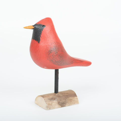 Big Cardinal, Richard Morgan, wood bird decoy