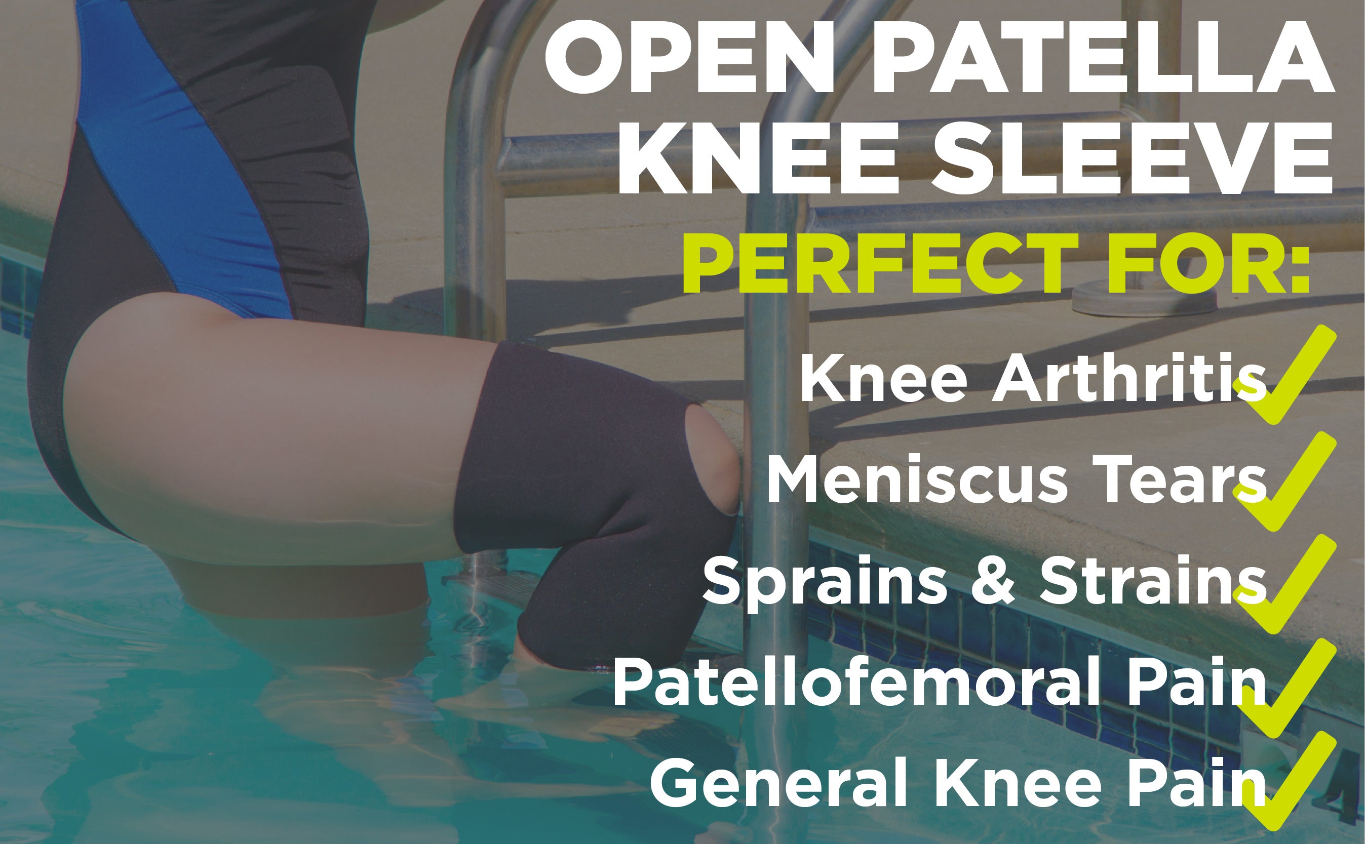 the open patella knee sleeve is great for arthritis even when in the pool