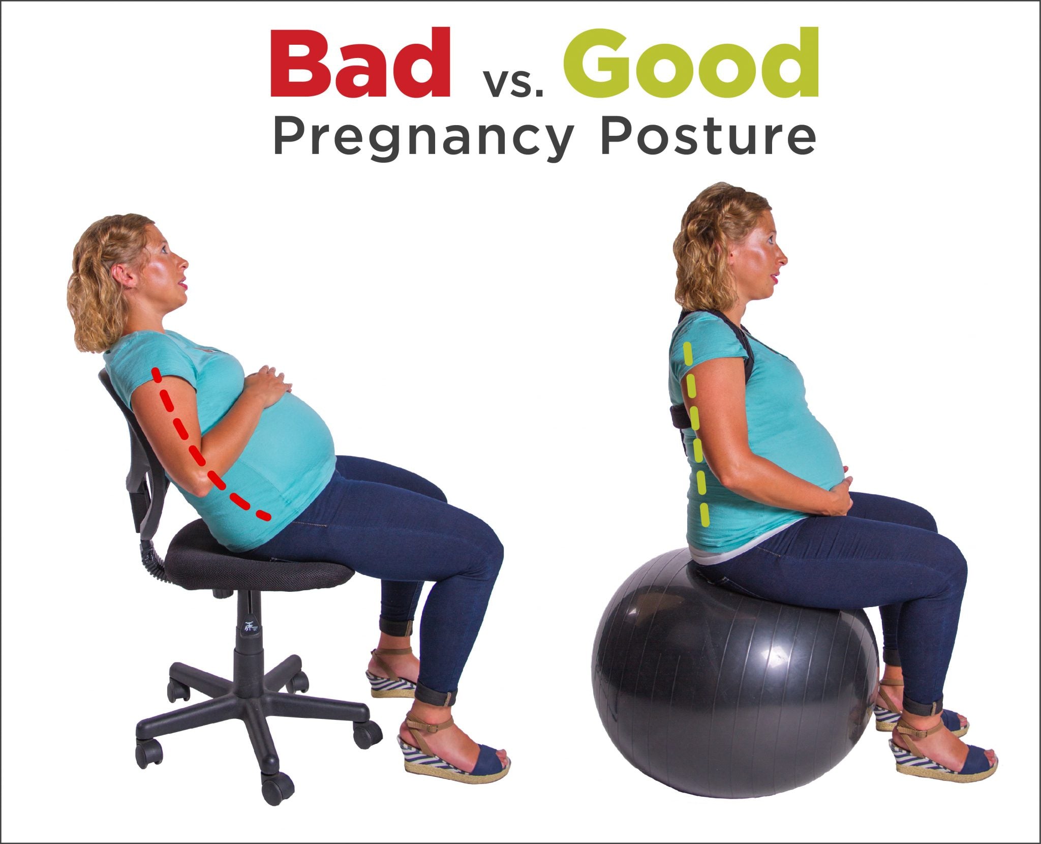 How to sit with good posture during pregnancy to prevent tailbone pain