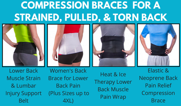 best compression back wrap for strained, pulled or torn back muscles