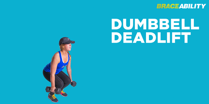 dumbbell deadlift workout to stretch kneecap and defeat chondromalacia