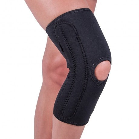 Breathable athletic open patella knee sleeve for patellofemoral pain syndrome