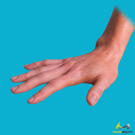 Finger lift exercise to stretch tendon in thumb that causes trigger thumb pain