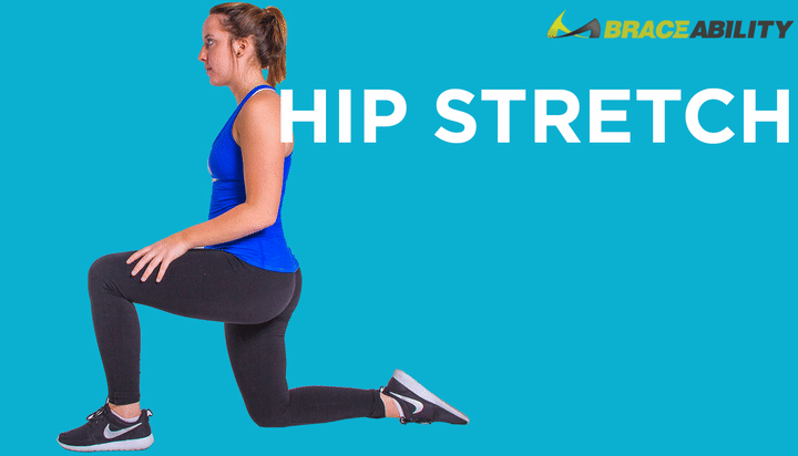 hip stretch to eliminate lower back pain in the muscles