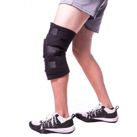 knee wrap with removable cold therapy gel packs for pcl injuries