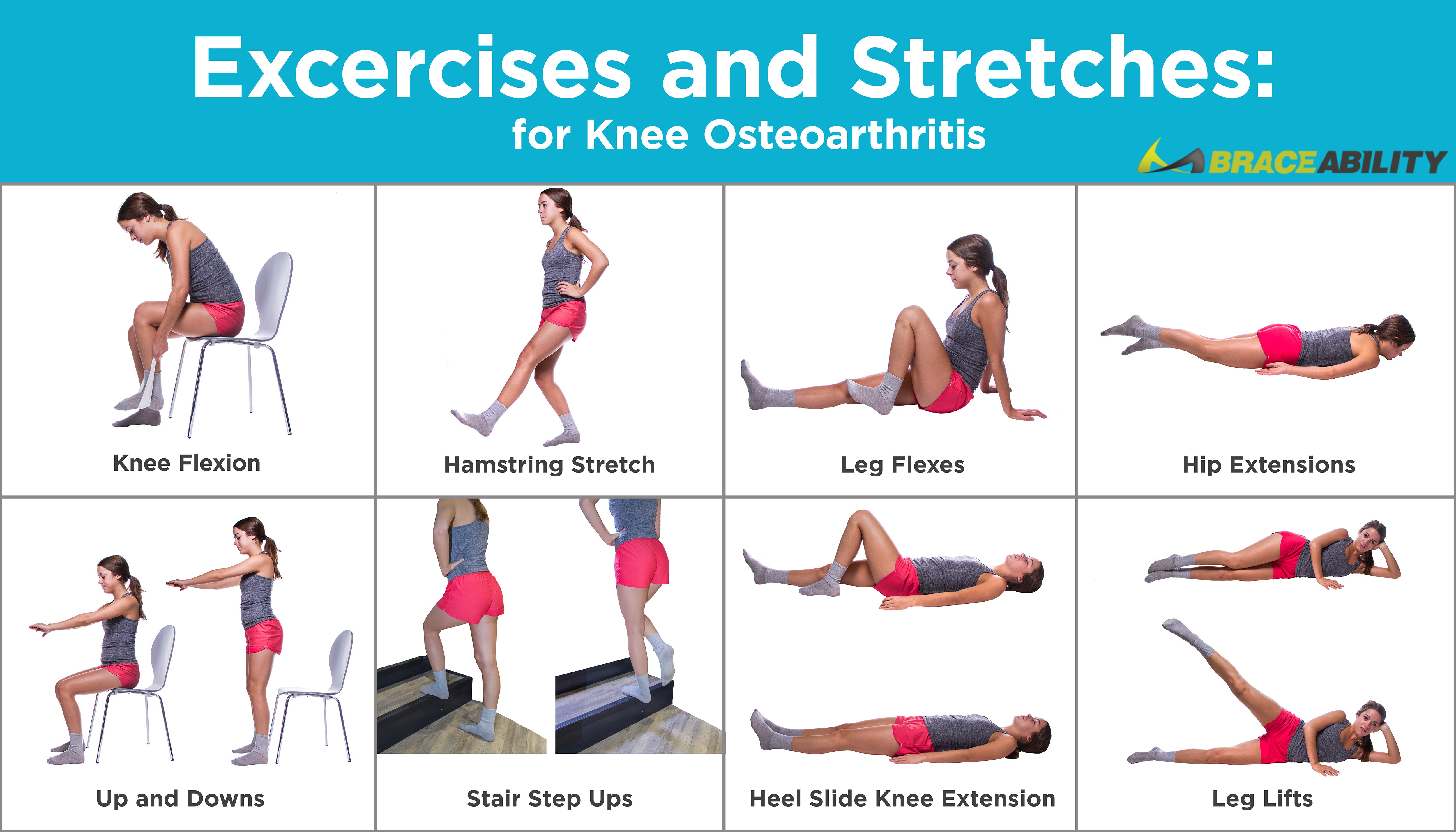 exercises to strengthen knee muscles and increase motion with osteoarthritis