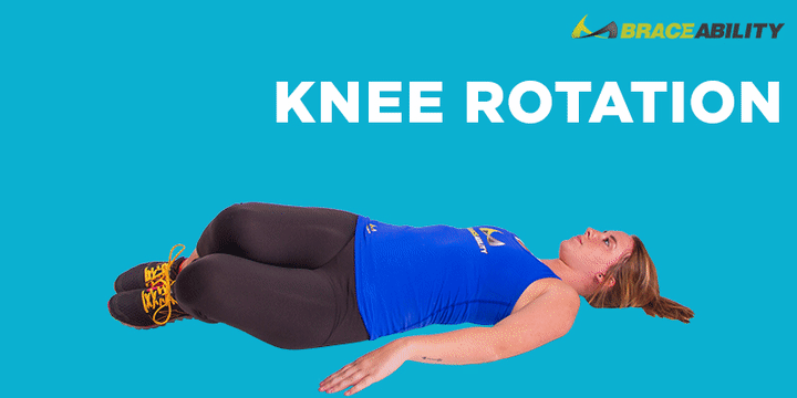 Knee rotation exercise for lumbar spinal stenosis