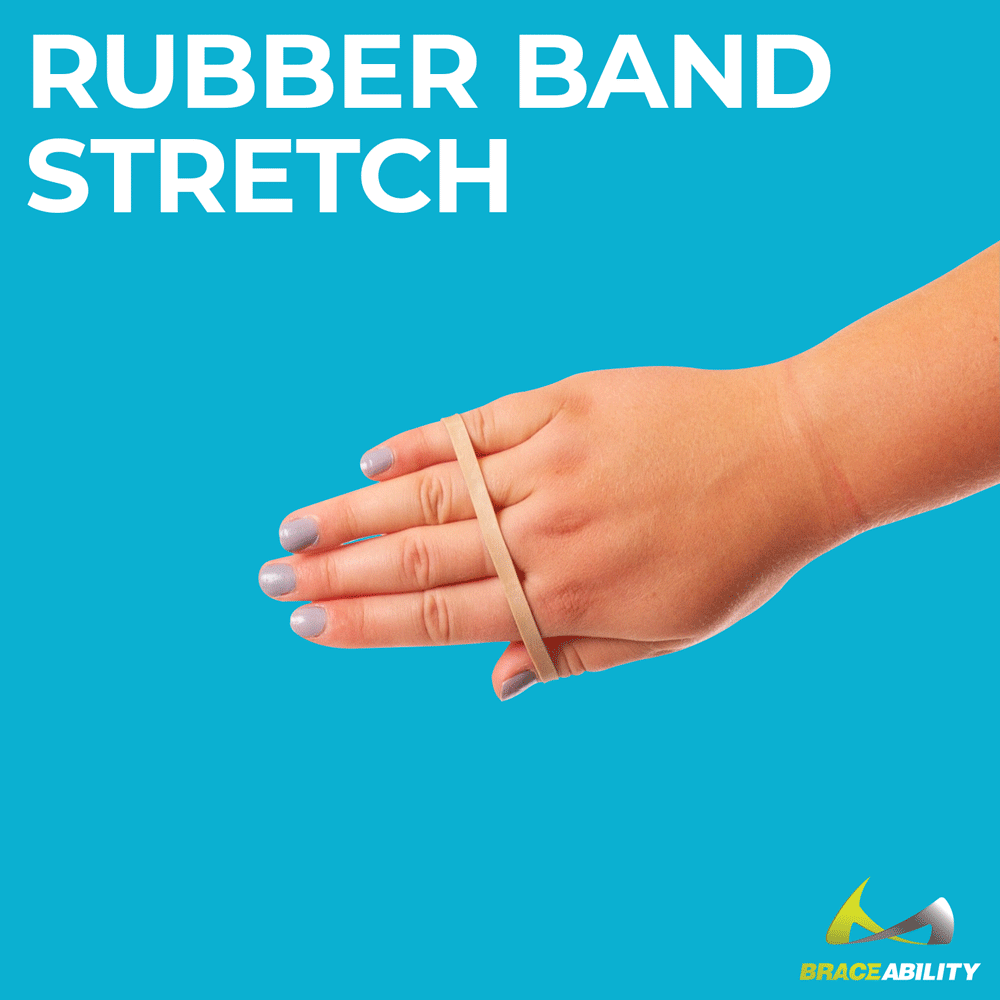 simple rubber band exercise to relieve radial nerve pain and injury