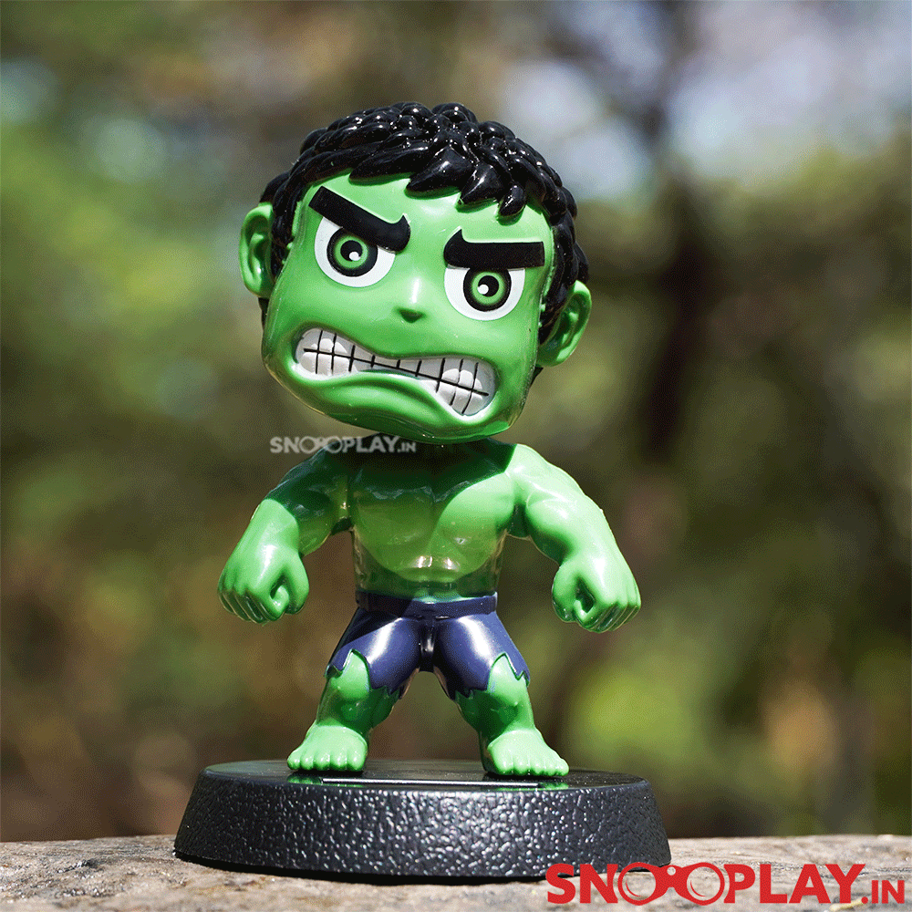 Buy Marvel Hulk Bobblehead (Solar Powered) Action Figure Avenger Quirky  Decor Bobble Head on Snooplay Online in India