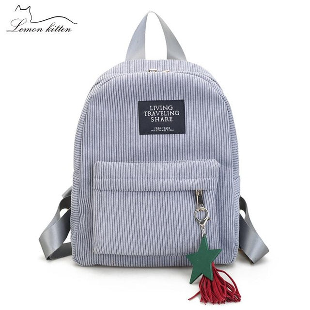 velvet school backpack