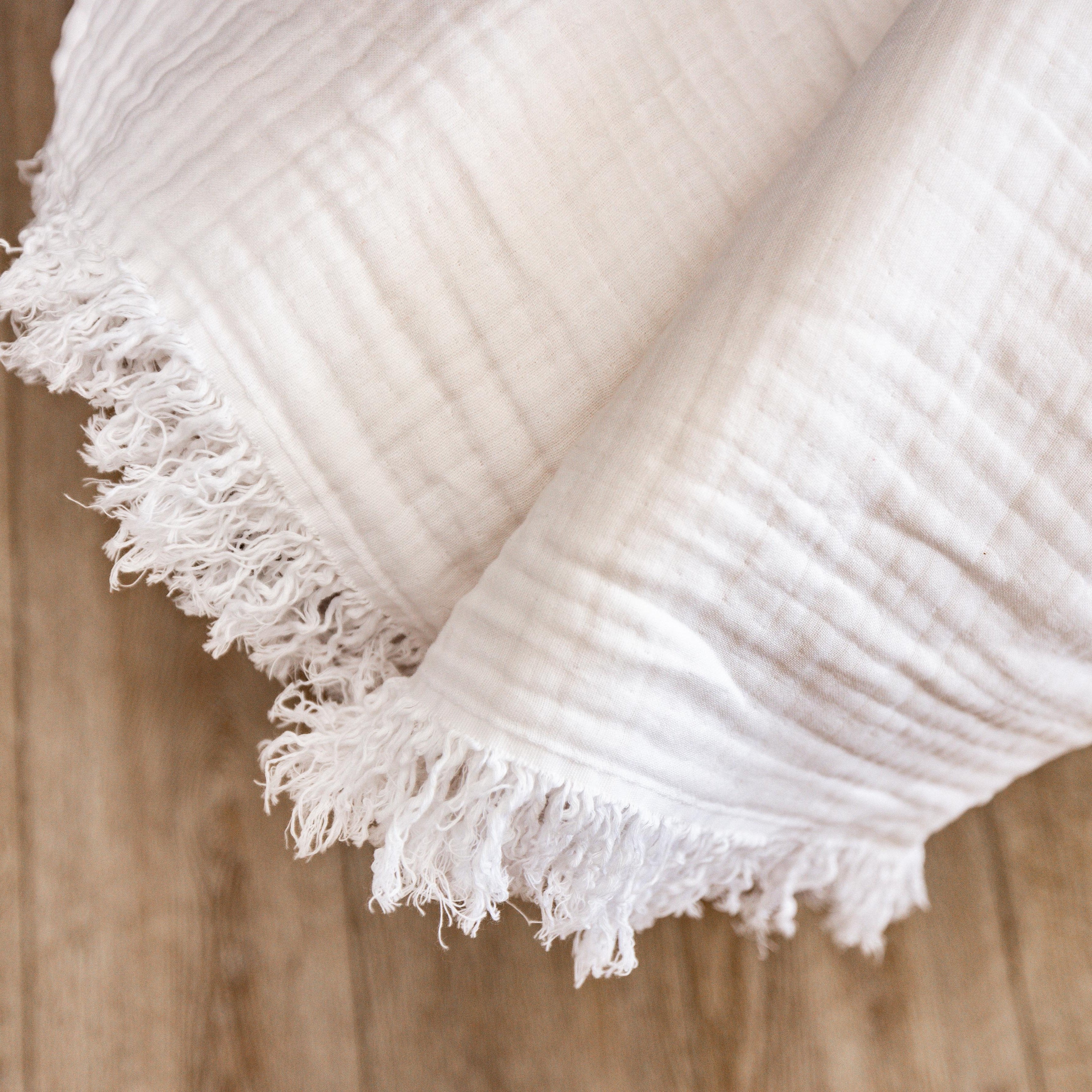 Oversized Fringe Throw – Muslin Comfort