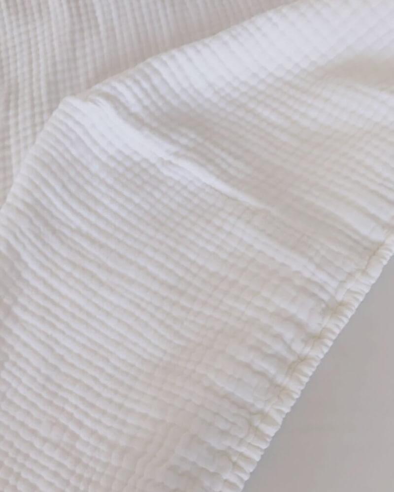 White 4 Layer Muslin Fabric