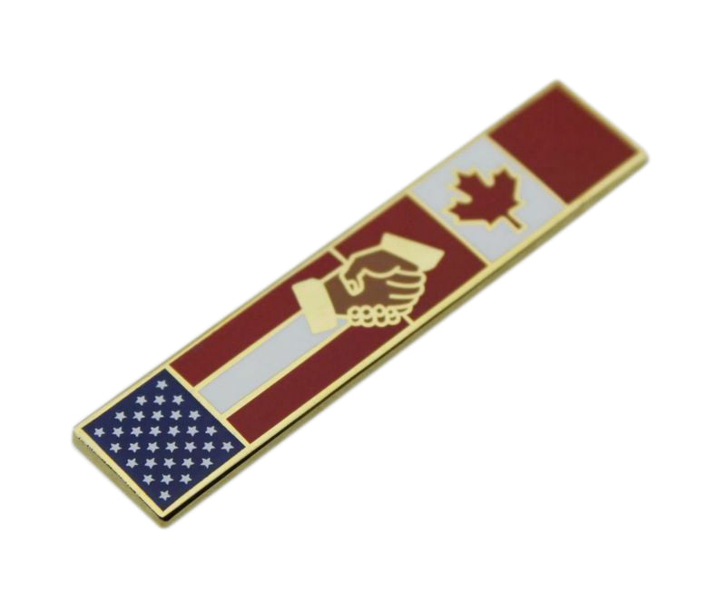 American Canadian Flag Police Citation Bar Undress Merit Award Commend –  Coin Souvenir