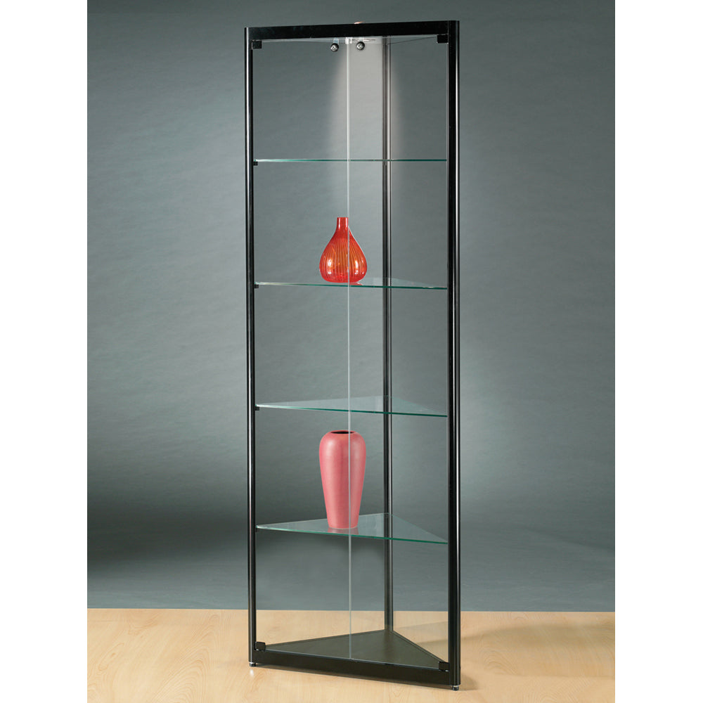 Aspire Mpc 500 Glass Corner Display Cabinet Black Display