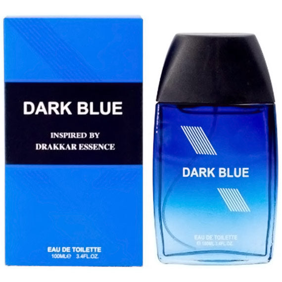 dark blue perfume bottle