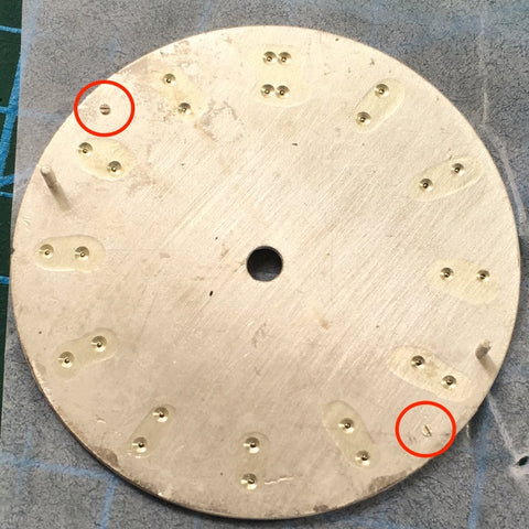 after removal of two dial legs