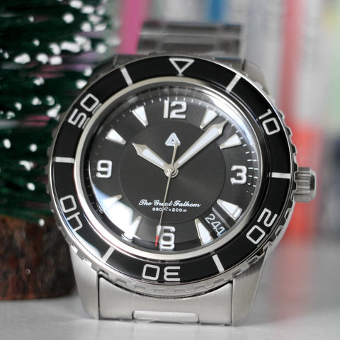 SEIKO 5 Sports SNZH55 The Great Fathom Mod - Black by Lucius Atelier