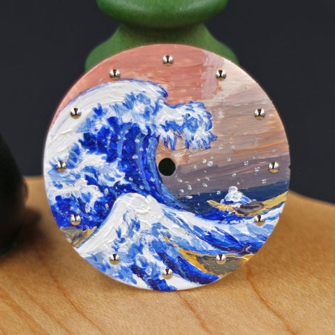 [Oil Painted] The Great Wave off Kanagawa Dial - A SEIKO Mod Dial by Lucius Atelier