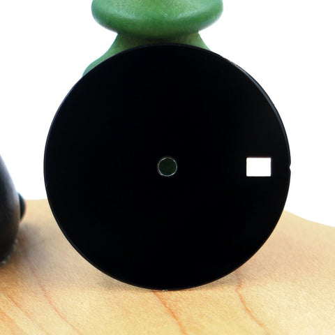 Pitch Black Enamel Dial (Date) - A SEIKO Mod Dial by Lucius Atelier