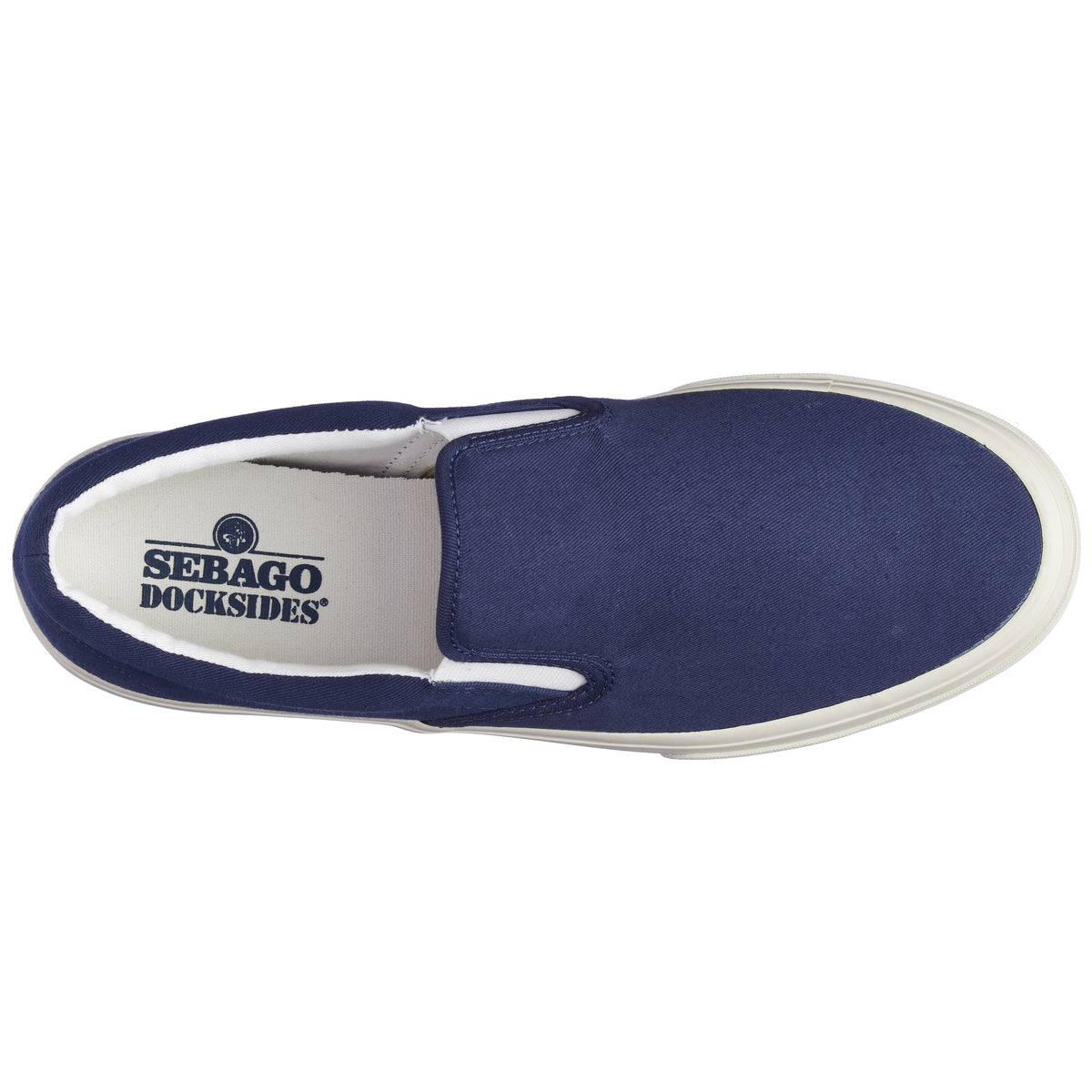 sebago docksides navy blue