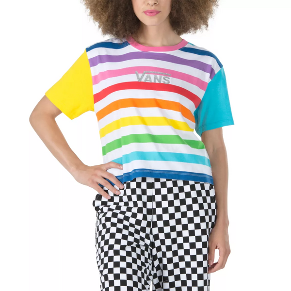 vans checkered rainbow shirt