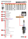 Brisk Spark Plugs identification heat range application size Silver Iridium Platinum