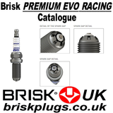 Brisk premium evo Racing Spark Plugs Catalogue, variants, chart application, information