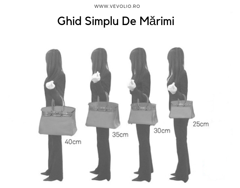 Ghid de marimi pentru genti de dama fashion Vevolio